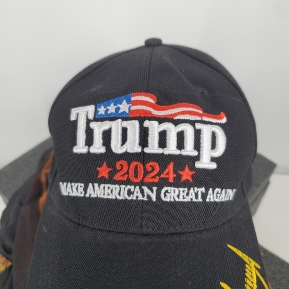 Trump 2024 Embroidered Signature Make America Great Again Rope Cap Black Hat NEW - Picture 7 of 12